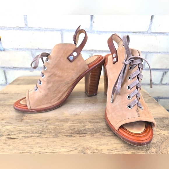 Rag & Bone Lace-up Peep Toe Heels - Picture 10 of 11